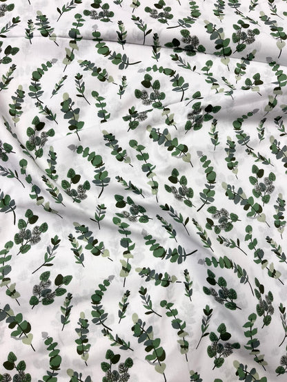 Image en tissu 100 % coton - eucalyptus 125 g/m² – disponible chez Šarlotes audumi