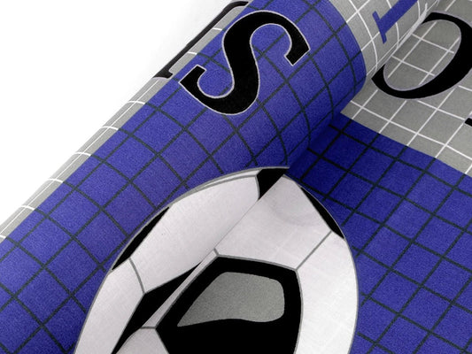 100% Kokvilnas audums - futbols 125 g/m²