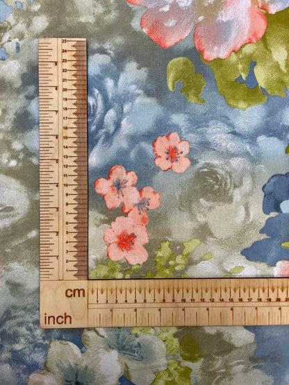 100% puuvillane kangas - maalitud niit 220cm 146 g/m²