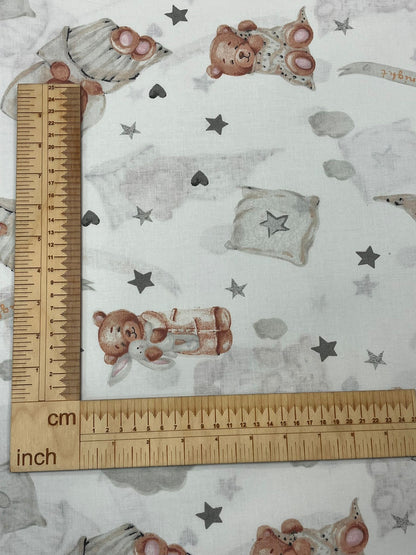 Pilt 100% puuvillakangast – karud, miegamices 125 g/m² – saadaval Šarlotes audumi