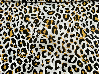 100 % tissu en coton à motif léopard 220cm 125 g/m²