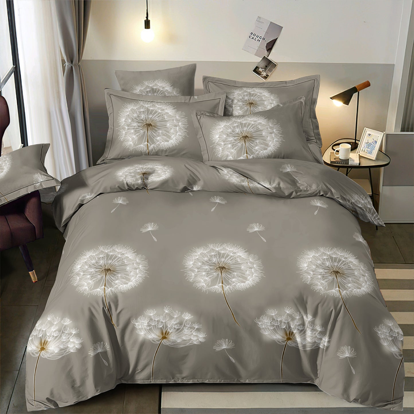 Pilt 100% puuvillane kangas - võililleudemed 220cm 146 g/m² – saadaval Šarlotes audumi
