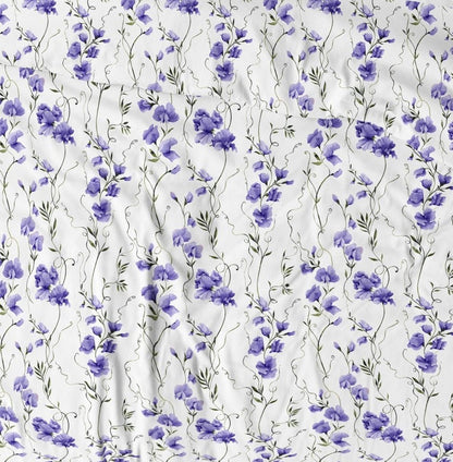 Tissu 100 % coton à pois floraux 125 g/m² – disponible chez Šarlotes audumi