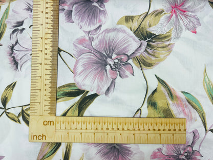 100% Cotton Fabric - Fragrant Orchids 220cm 146 g/m²