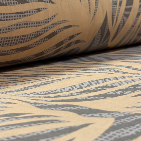 Image with 100% Cotton Fabric - Sandy Palm Morning 220cm 146 g/m² – available at Charlotte's Fabrics