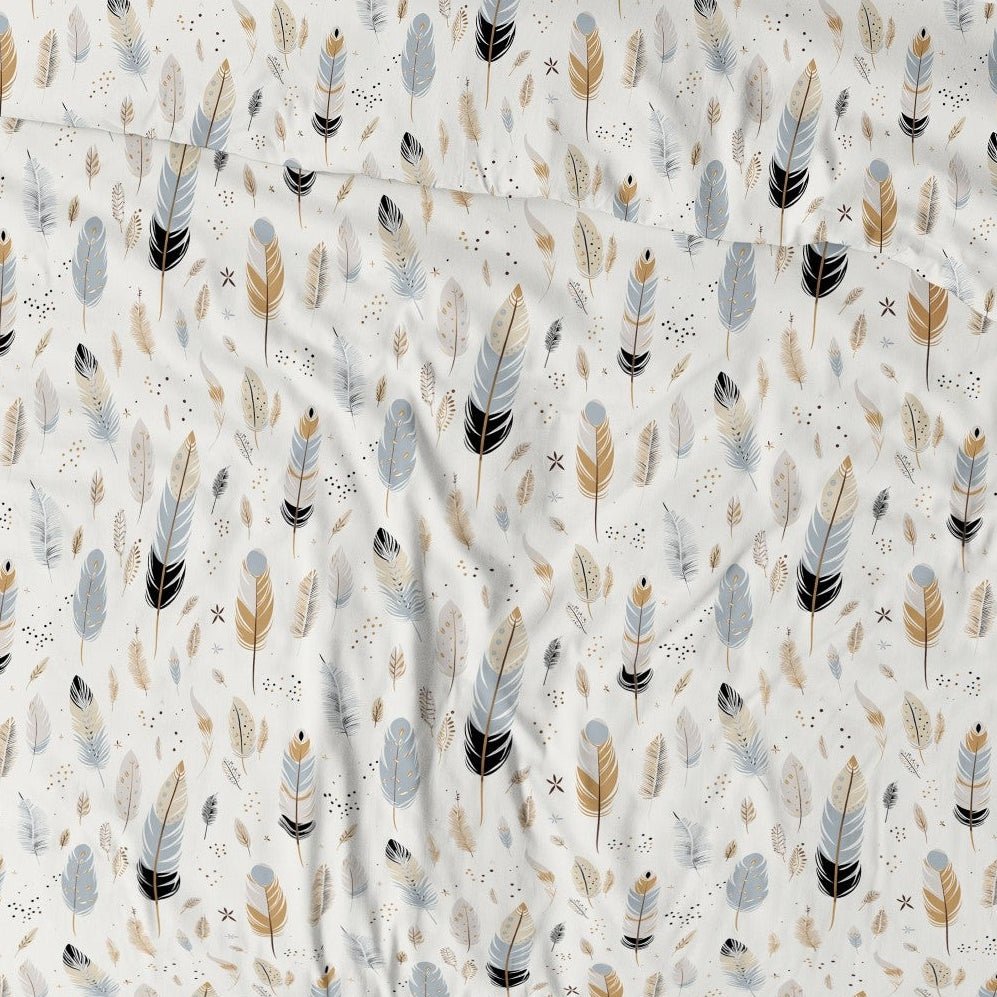Image avec tissu 100 % coton - plumes 125 g/m² (bientôt) – disponible chez Šarlotes audumi