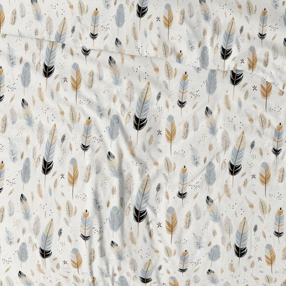 Image avec tissu 100 % coton - plumes 125 g/m² (bientôt) – disponible chez Šarlotes audumi