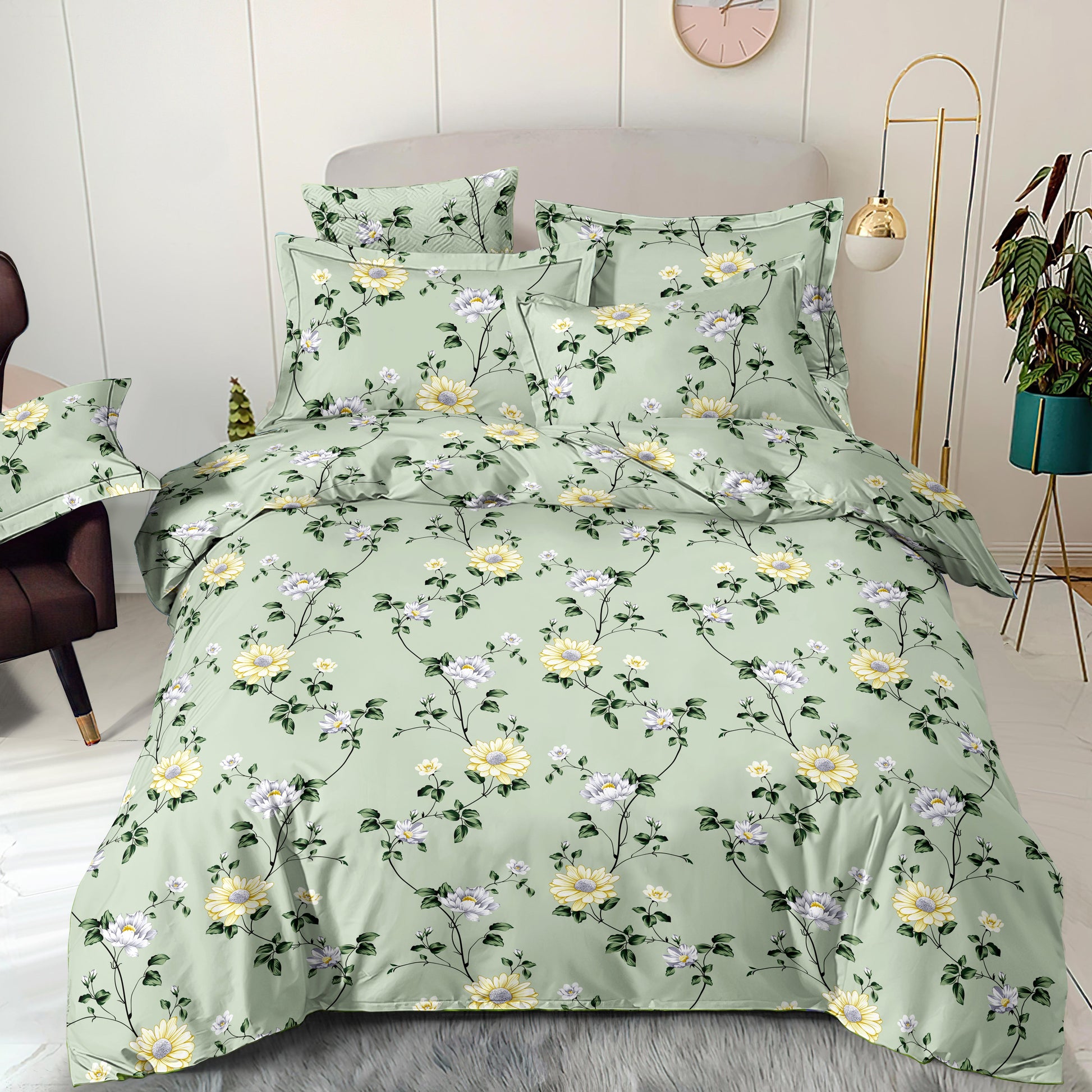 alt
Pilt 100% puuvillakangast - lilleaas salveiroheline 220cm 130 g/m² – saadaval Šarlote Audumid