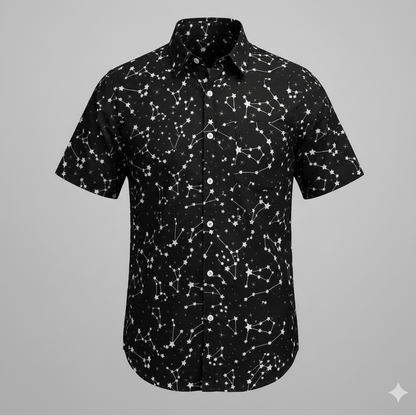 Image en tissu 100 % coton - constellation 125 g/m² – disponible chez Šarlotes audumi