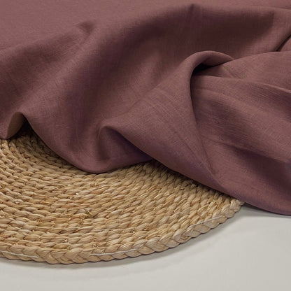 100% pehmendatud lina - suitsune ploomitoon 165 g/m²