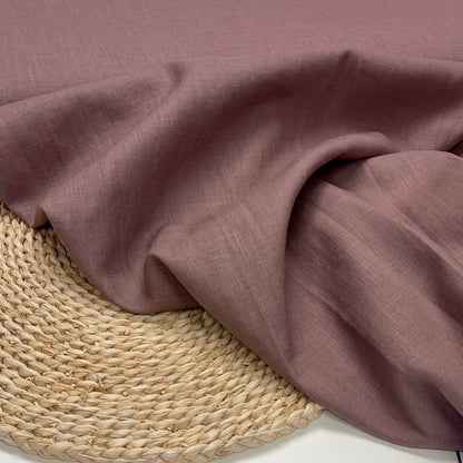 100% pehmendatud lina - suitsune ploomitoon 165 g/m²