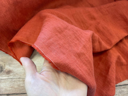 100% lin adouci rouge brique (Brick) 205 g/m²