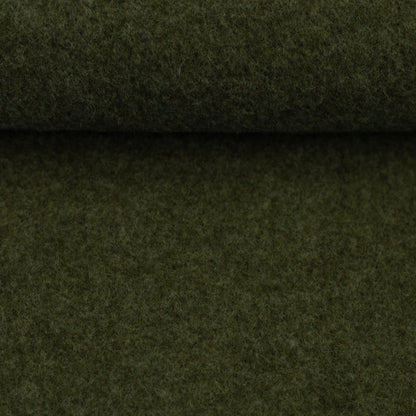 100% wool fabric - forest green melange 290 g/m²