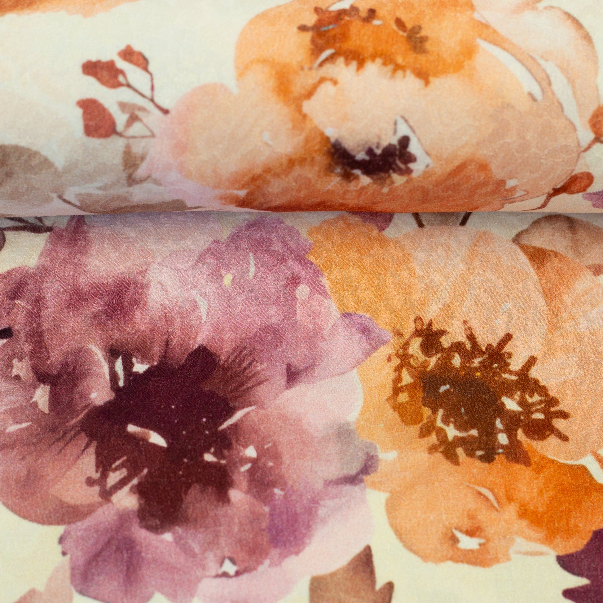 Attēls ar 100% Viskozes audums - akvareļa sapnis 100 g/m² – pieejams Šarlotes audumi