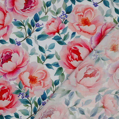 Image of 100% viscose fabric - rose hips 135 g/m² – available at Šarlotes audumi