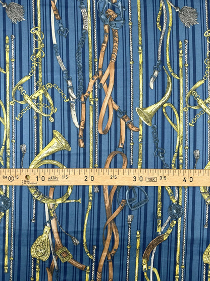 100% Silk Satin - Graphic Print 55 g/m²