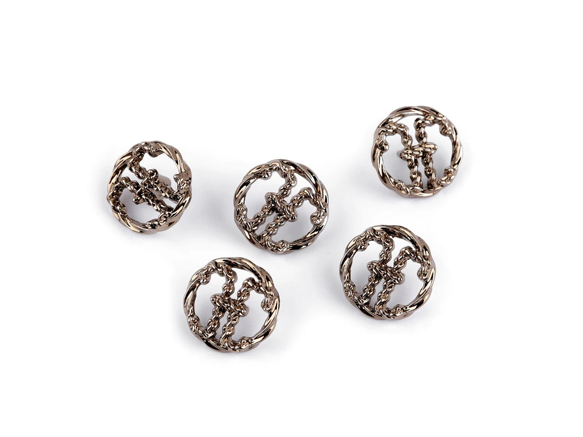 Metāla pogas uz kājiņas 15 mm
