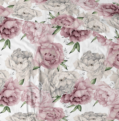 100% Cotton Fabric - Peonies 125 g/m²