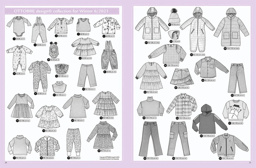 OTTOBRE design Kids Ziema– bērnu apģērbu piegrieztņu žurnāls angļu valodā