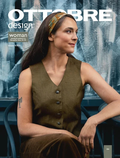 OTTOBRE design Woman 5/2023 – sieviešu apģērbu piegrieztņu žurnāls angļu valodā