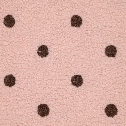 Teddy fliispruunid täpid roosal