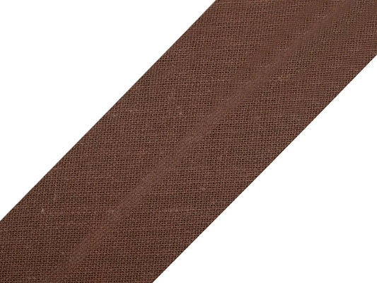 Cotton twill tape 20 mm - brown