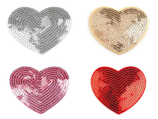 Iron-on Heart Patch | 55 x 60 mm | assorted shades