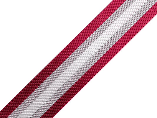 Dubultpusēja poliestera lenta ar lurexu 40 mm