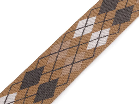 Divpusēja siksniņlente ar rakstu – 50 mm