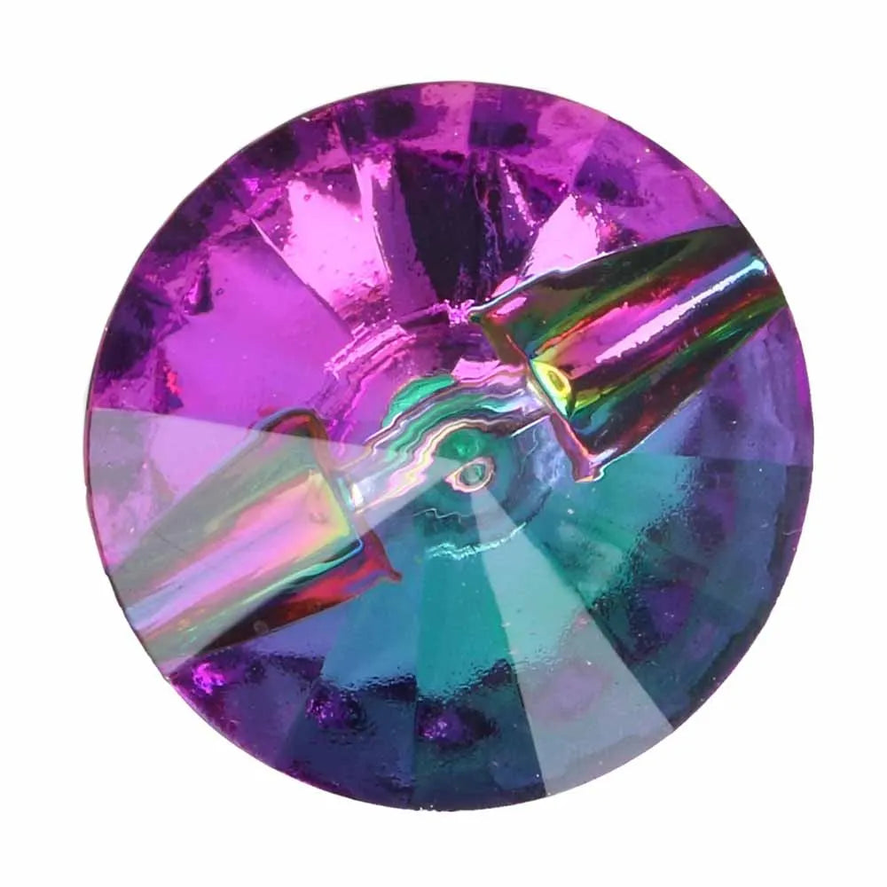 Dekoratīva kristāla poga 6 mm-violeti zaigojoša