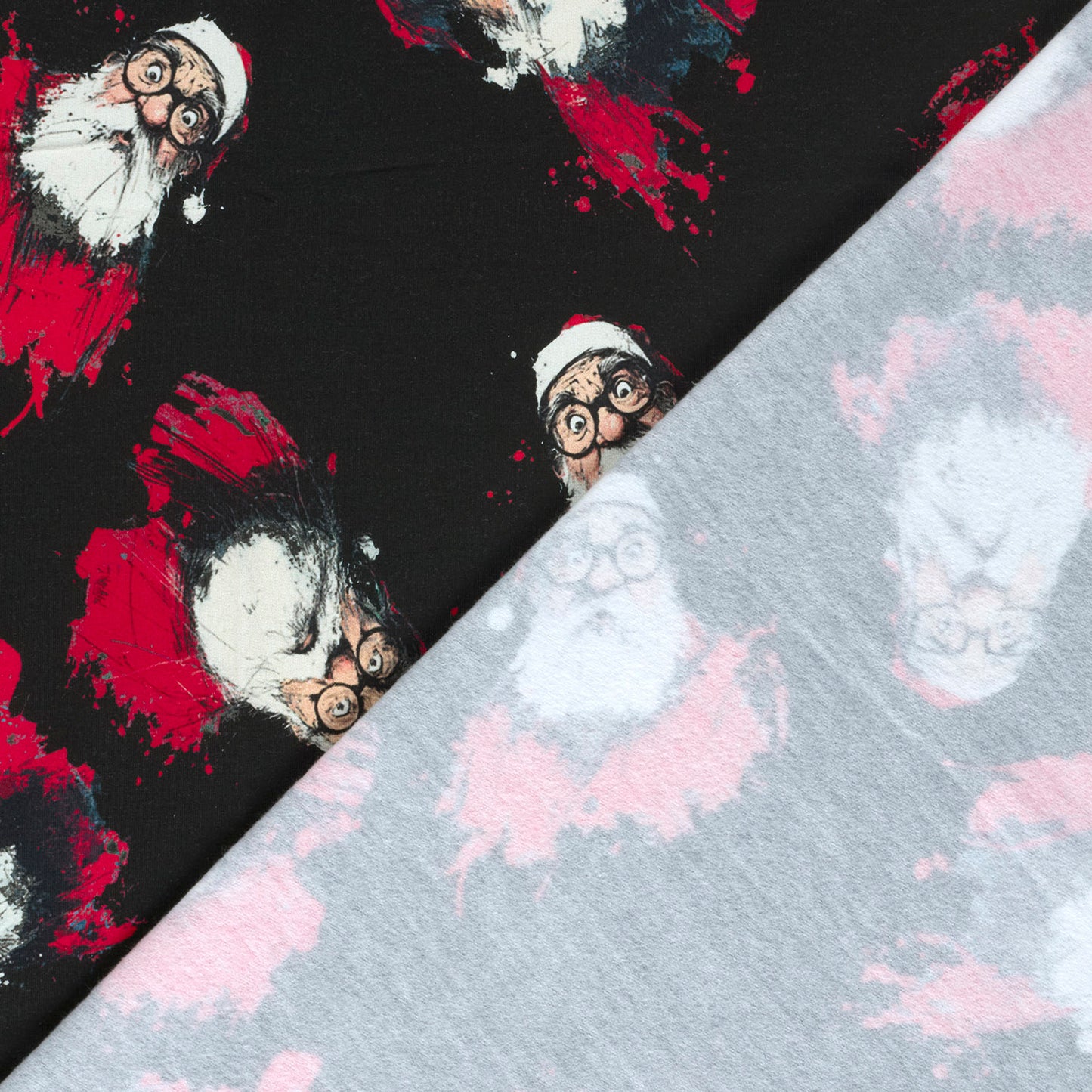 Cotton loopback jersey - Santa Claus 250 g/m²