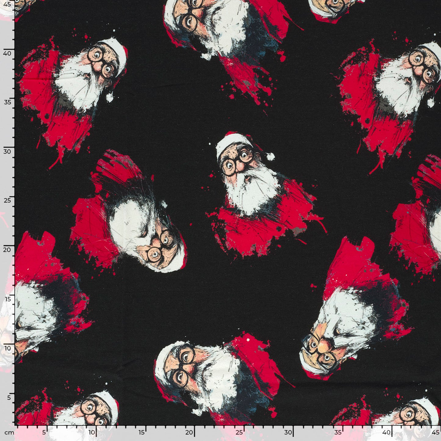 Cotton loopback jersey - Santa Claus 250 g/m²
