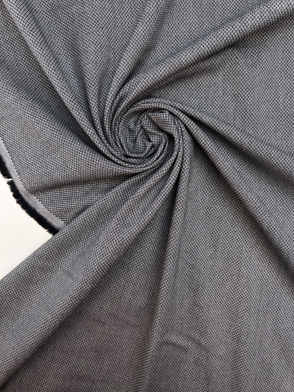 Jacquard cotton fabric with elastane in gray – Italy