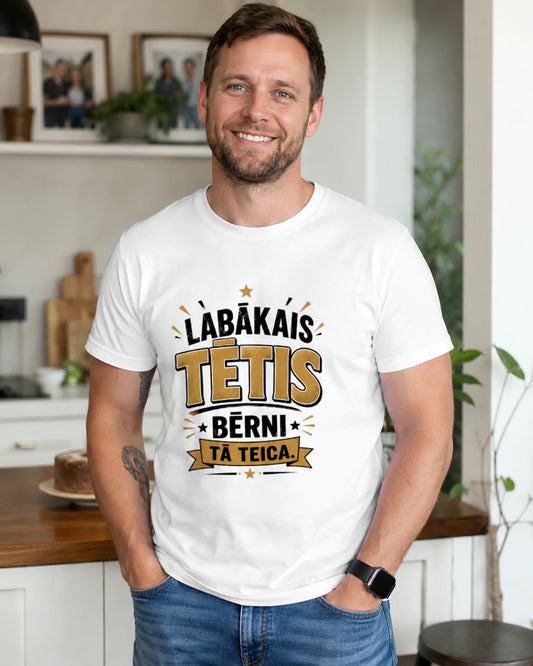 Organiskās kokvilnas T-krekls "Labākais tētis – bērni tā teica!"