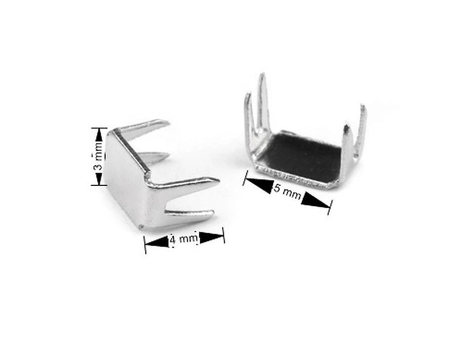 Rāvējslēdzēja metāla gala fiksators Nr. 3 – 3 × 5 mm, antīkas bronzas krāsā