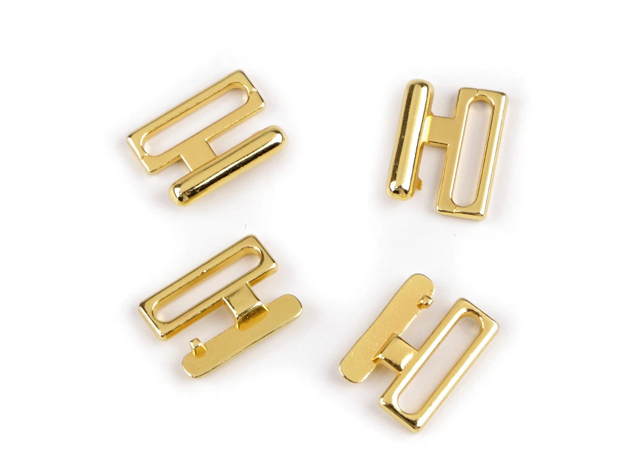 Metāla krūšturu aizdare 14 mm 2 pāri|dažādu toņu