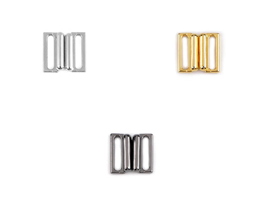 Metāla krūšturu aizdare 14 mm 2 pāri|dažādu toņu