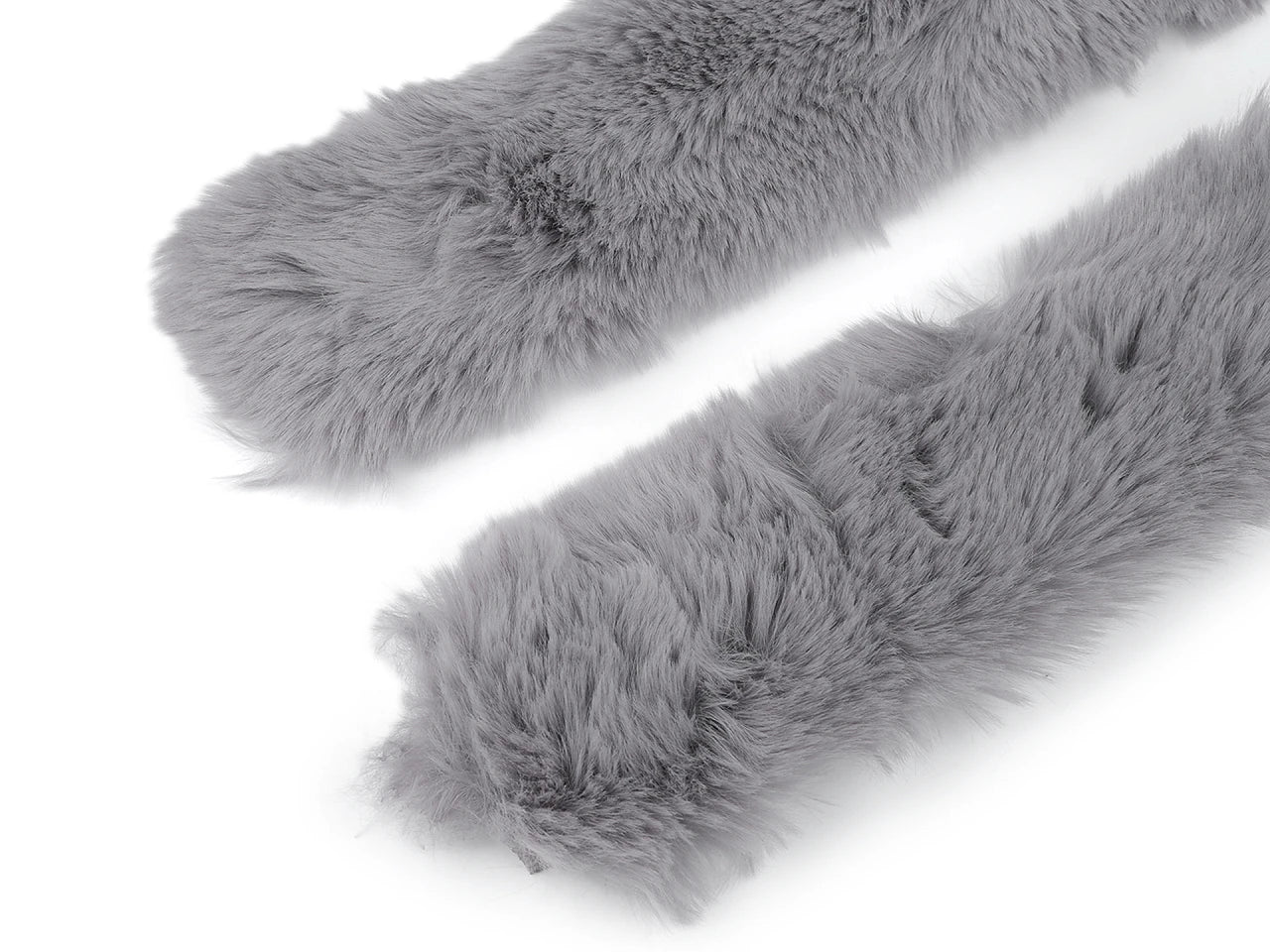 Dekoratīvā mākslīgās kažokādas lenta – 1 m | Apdares mākslīgā kažokāda kapucēm, jakām, tērpiem