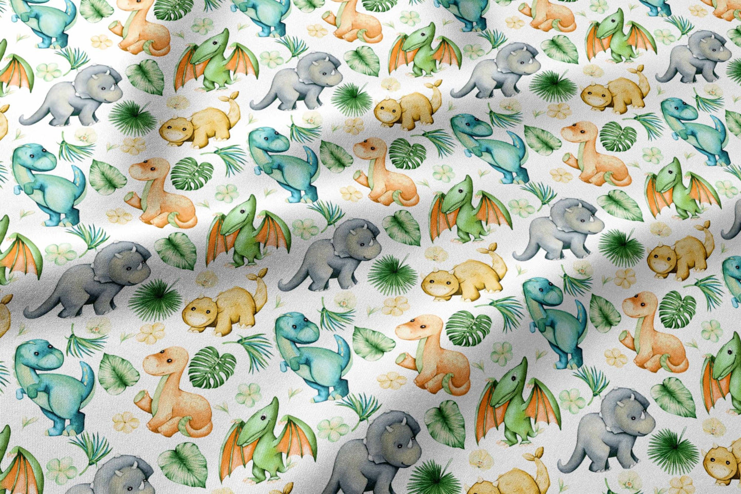 100% Cotton Dino Fabric 125 g/m²