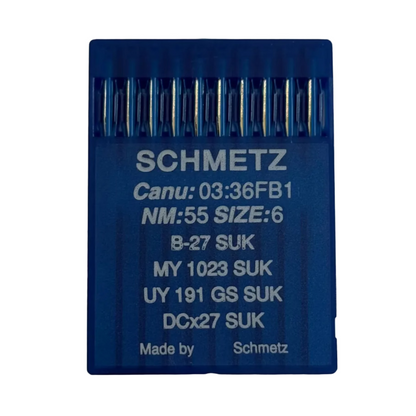 Industrial Overlock Needles SCHMETZ DCx27 (B-27) SUK for Knitwear and Jeans – 10 pcs.