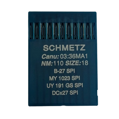 Industrial Overlock Needles SCHMETZ DCx27 (B-27) SPI for Thick and Thin Fabrics - 10 pcs.