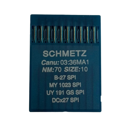 Industrial Overlock Needles SCHMETZ DCx27 (B-27) SPI for Thick and Thin Fabrics - 10 pcs.