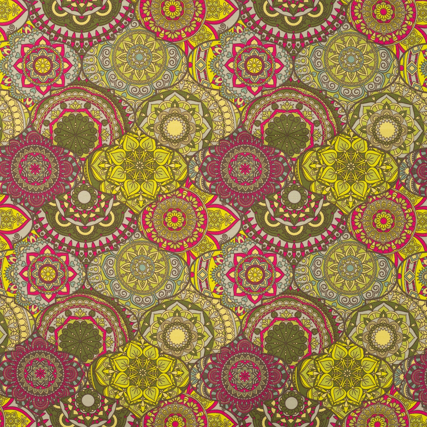 Kokvilnas cilpiņtrikotāža ar siltinājumu-mandalas