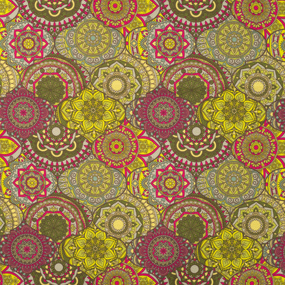 Kokvilnas cilpiņtrikotāža ar siltinājumu-mandalas