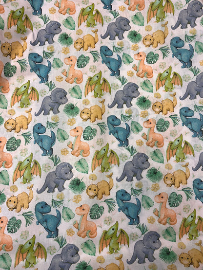 100% Cotton Dino Fabric 125 g/m²