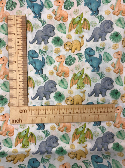 100% Cotton Dino Fabric 125 g/m²