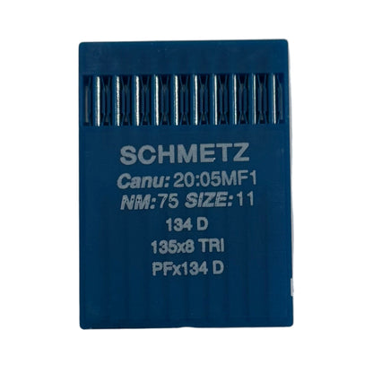 Image des aiguilles pour machines à coudre industrielles SCHMETZ 134 D pour cuir (10 pièces) – disponible chez Šarlotes audumi
