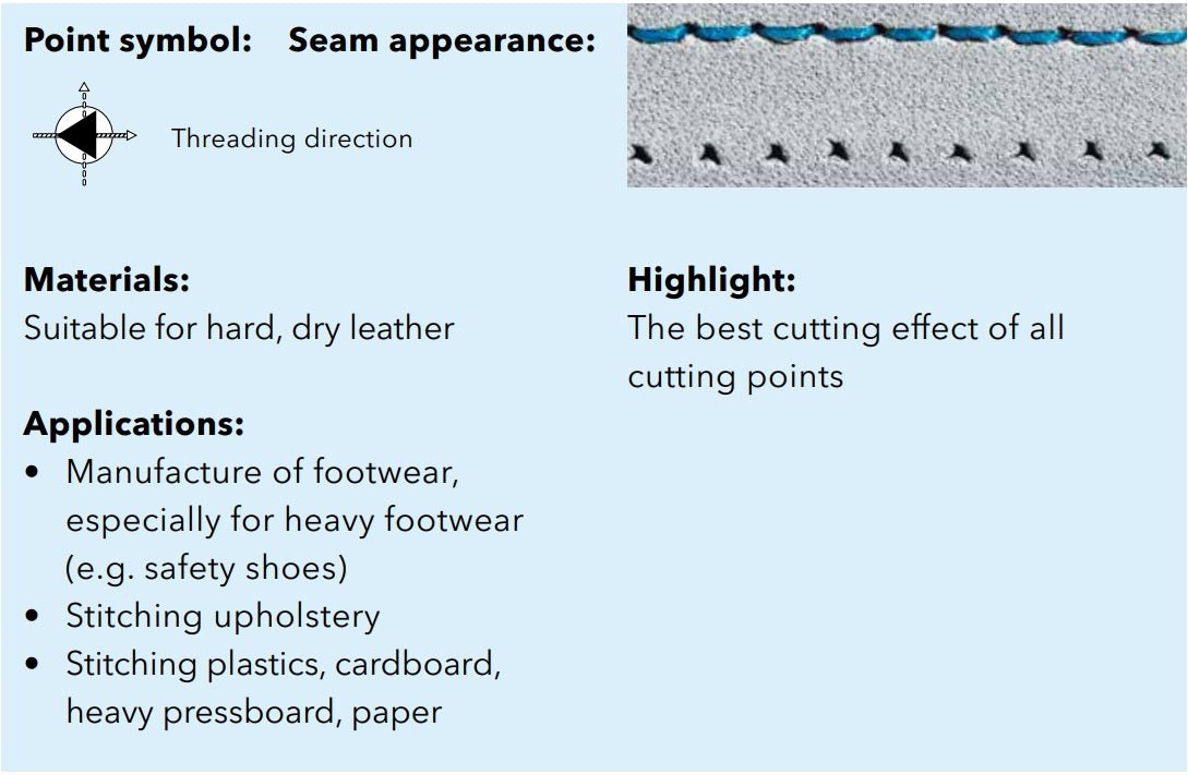 Attēls ar Adatas rūpnieciskajām šujmašīnām SCHMETZ 134 D - ādai (10gab.) – pieejams Šarlotes audumi
