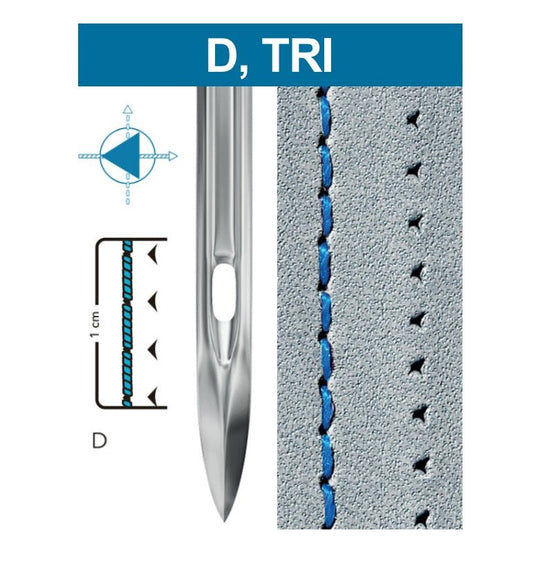 Attēls ar Adatas rūpnieciskajām šujmašīnām SCHMETZ 134 D - ādai (10gab.) – pieejams Šarlotes audumi