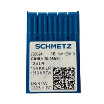 Image des aiguilles pour machines à coudre industrielles SCHMETZ 134 LR - cuir (10 pièces) – disponible chez Šarlotes audumi
